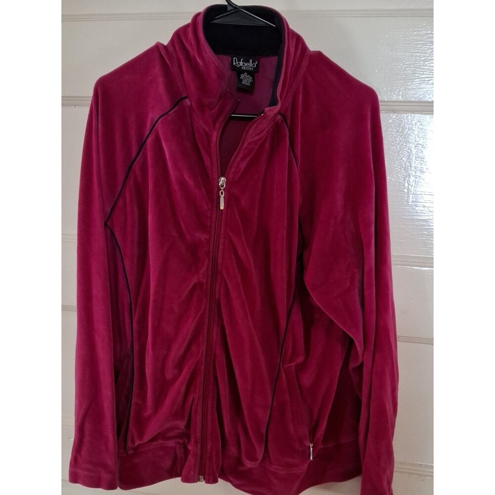 Rafaella Velvet Bomber Jacket in Raspberry (Mis496)